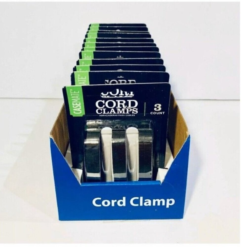 NEW CASEMATE Display Case of 12  Cord Clamps 3 pks